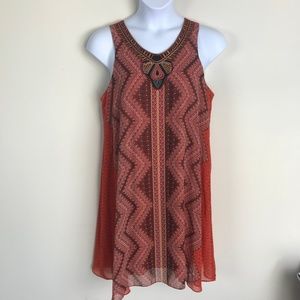 Madison Lee Orange Embroidered Dress